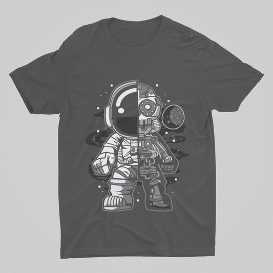 Astronaut half-robot