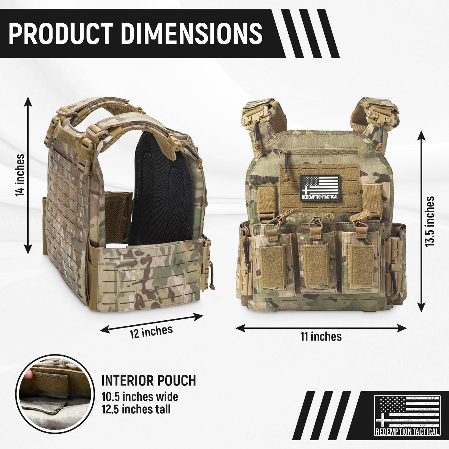 RT CRUSADER 2.0® ARMOR KIT Front/Back Plates LIGHTWEIGHT LEVEL IV (2) 10x12 Front/Back Plates Full Kit