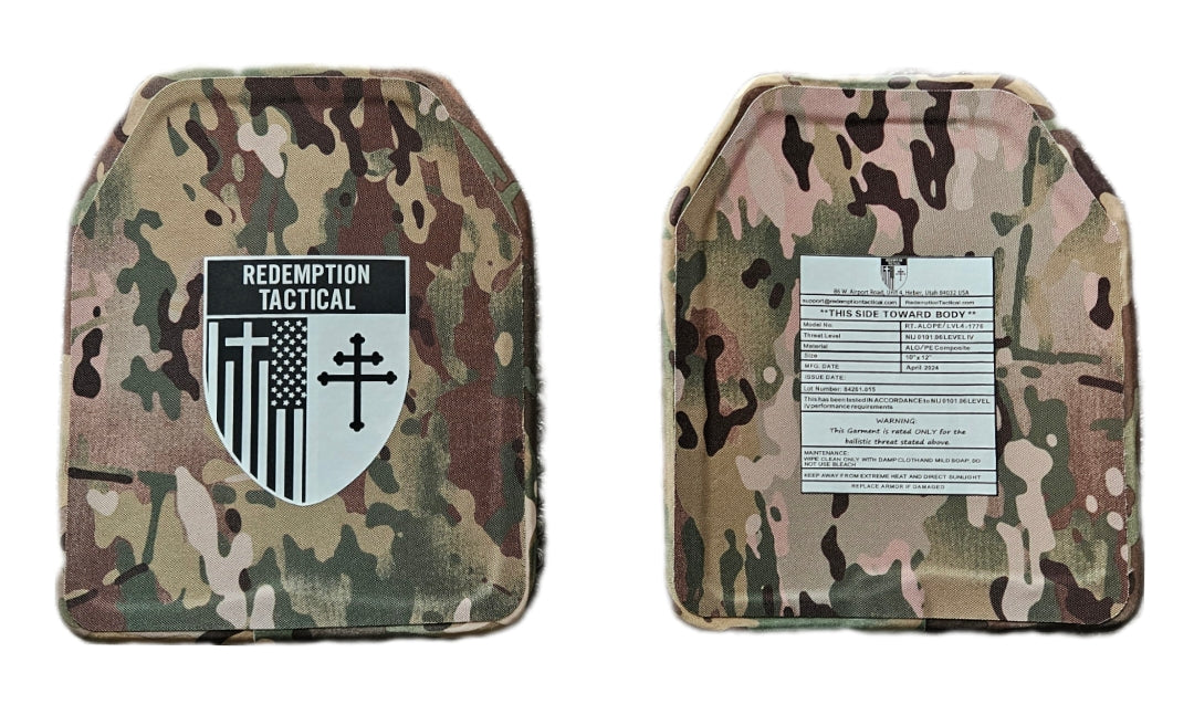 RT CRUSADER 2.0® ARMOR KIT Front/Back Plates LIGHTWEIGHT LEVEL IV (2) 10x12 Front/Back Plates Full Kit