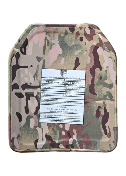 RT CRUSADER 2.0® ARMOR KIT Front/Back Plates LIGHTWEIGHT LEVEL IV  (2) 10x12 Front/Back Plates Full Kit