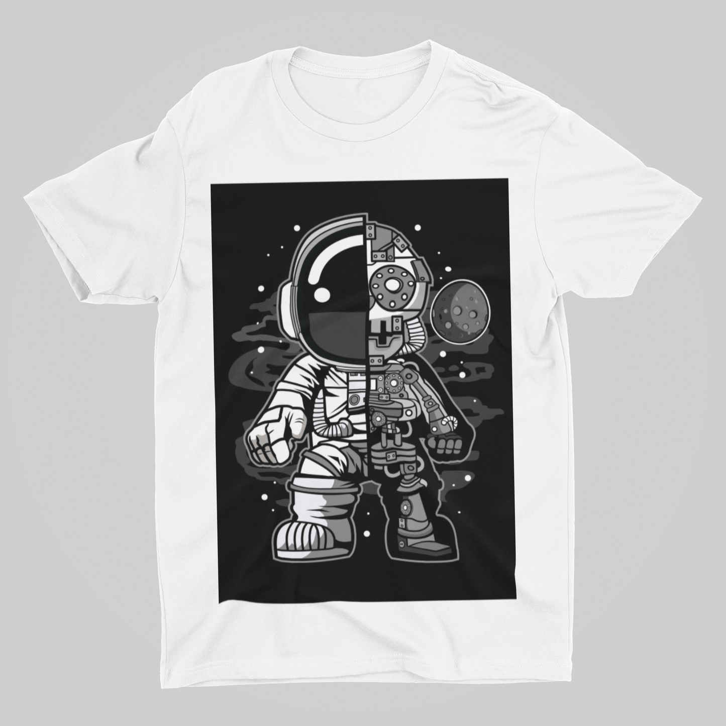 Astronaut half-robot