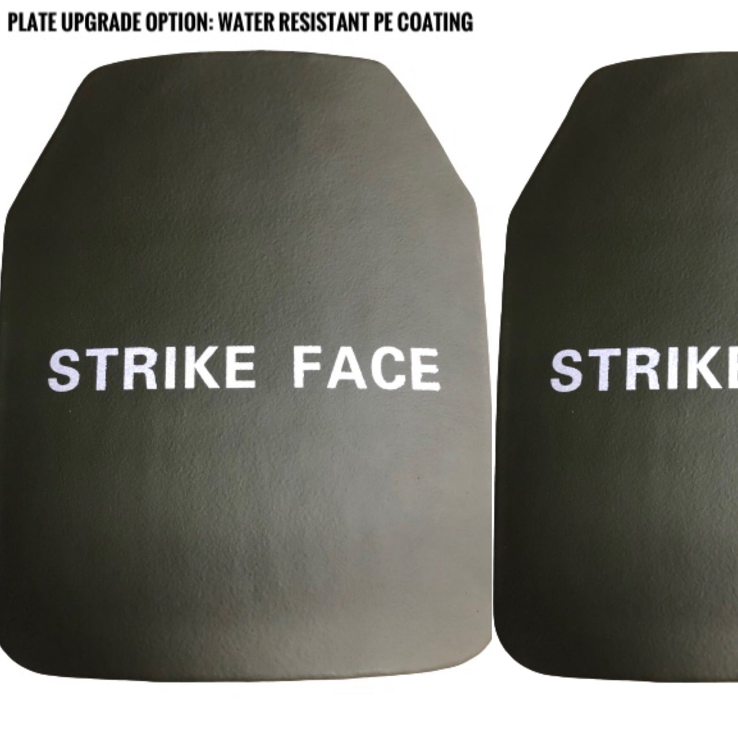 Pair of 10x12 Level IV Ceramic PE Plates Ballistic FRONT AND BACK (SIZE SMALL to LARGE) Curved with Shooters Cut