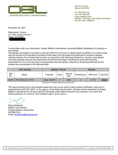 Pair of 10x12 Level IV Ceramic PE Plates Ballistic FRONT AND BACK (SIZE SMALL to LARGE) Curved with Shooters Cut