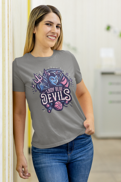 Cartoon-ish Lady Blue Devils tshirt