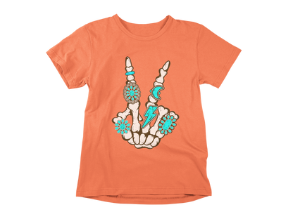 Skeleton Turquoise Peace Shirt