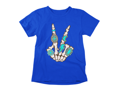 Skeleton Turquoise Peace Shirt
